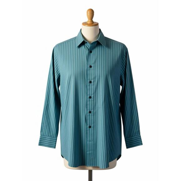 Claiborne Other - Claiborne Wrinkle-Free 100% Cotton Striped ButtonUp Shirt 32